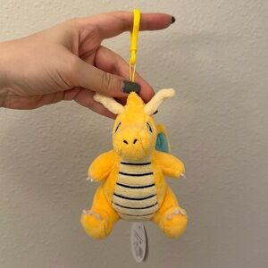 Mini dragonite keychain pokemon plush